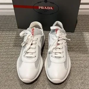 スニーカー Prada White Mesh Sneakers Prada | Shoes | Prada Logo Mesh Sneaker Size 38 | Poshmark
